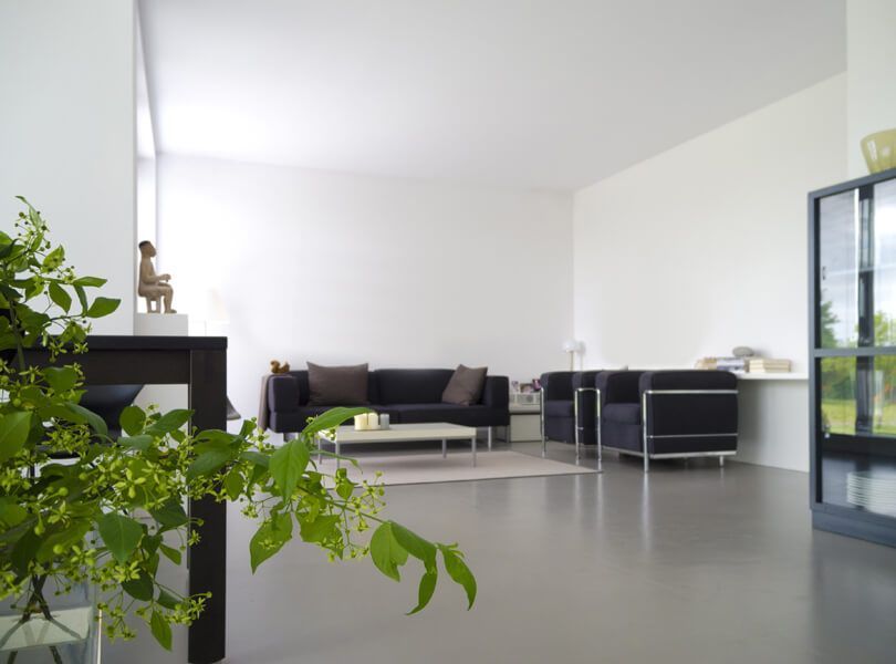 Microtopping im Wohnzimmer